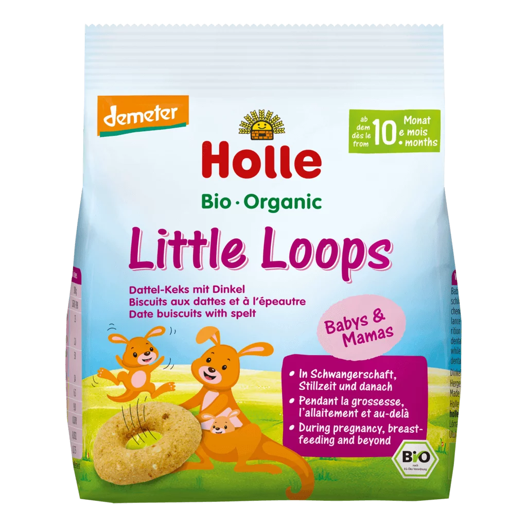 Holle Organic Little Loops Date Biscuit with Spelt 80g – Love