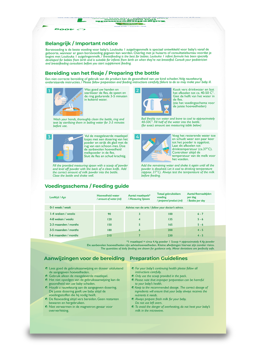 Holle formula directions english on sale
