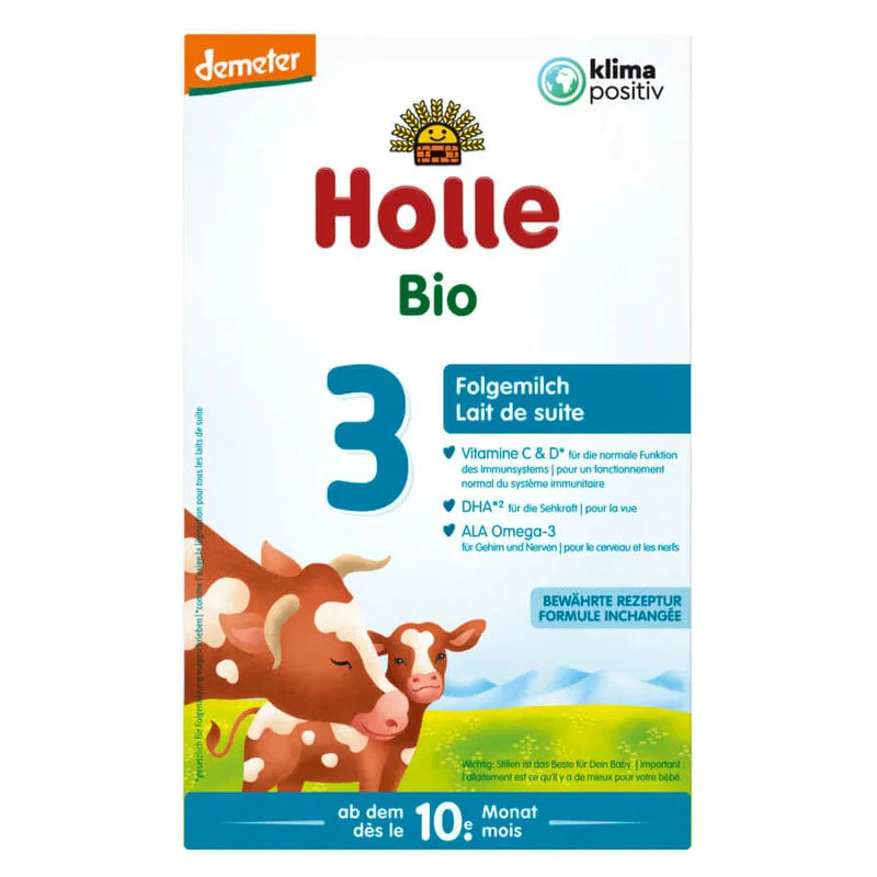 Holle Organic Grown-up Cow Milk 3 - 600g (4 boxes)