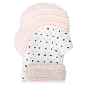 MUNCH MITT - PASTEL PINK - HEARTS