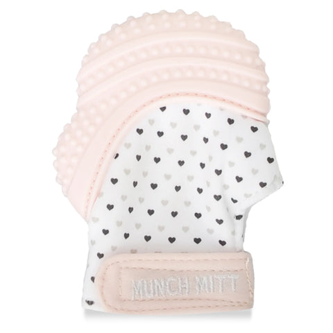 MUNCH MITT - PASTEL PINK - HEARTS