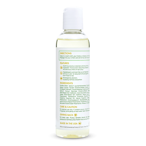 Natural Baby Shampoo & Body Wash -Citrus Grove - 4oz
