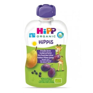 HiPP Hippis Plum Blackcurrant In Pear Puree 100g