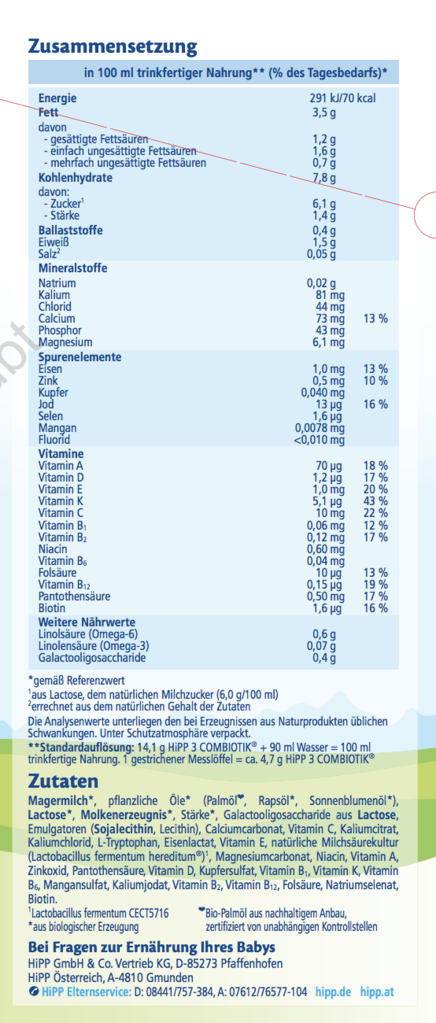 HiPP German Stage 3 Organic Combiotic Formula (10+ Months) 600g – Mommy  Formula