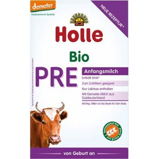 Holle PRE Organic Infant Cow Formula - 400g (5 boxes)