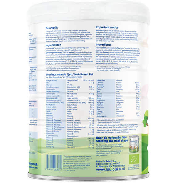 Loulouka Stage 2 Organic (Bio) Follow-on Formula (900g) (4 cans)