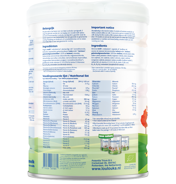 Loulouka Stage 3 Organic (Bio) Follow-on Formula (900g) (6 cans)