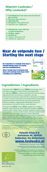 Loulouka organic Goat infant milk Stage 1 400g (12 boxes)