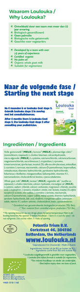 Loulouka organic Goat infant milk Stage 1 400g (24 boxes)